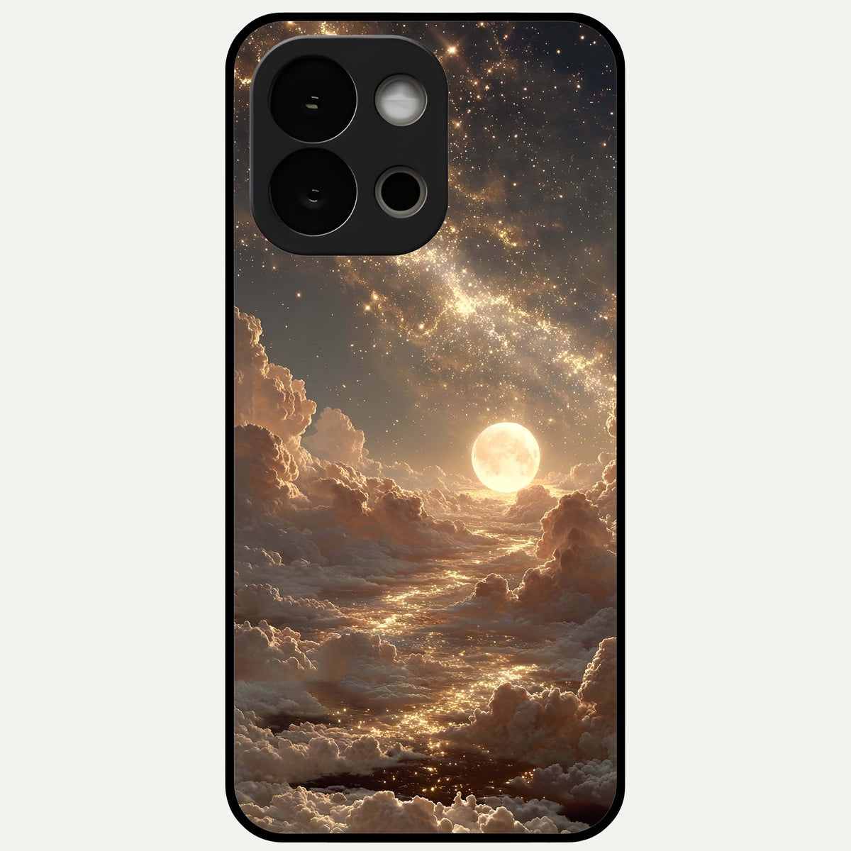  Golden Sky Dream Glass Case For OnePlus 13S back cover – full design glossy printed glass finish