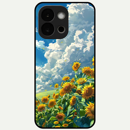  Golden Sun Glory Glass Case For OnePlus 13S back cover – full design glossy printed glass finish