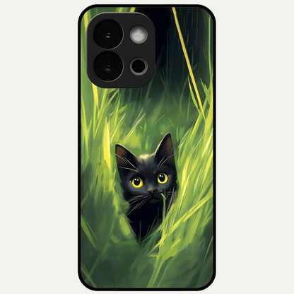  Hidden Cat Whisper Glass Case For OnePlus 13S back cover – full design glossy printed glass finish