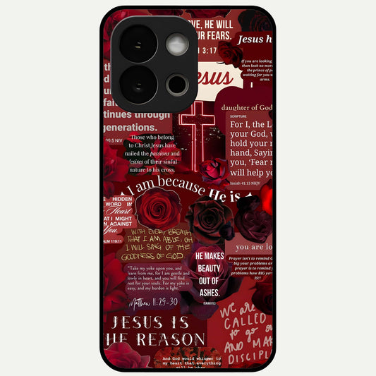  Jesus Love Heals Glass Case For OnePlus 13S back cover – full design glossy printed glass finish
