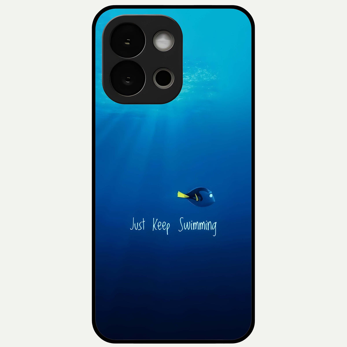  Just Keep Swimming Glass Case For OnePlus 13S back cover – full design glossy printed glass finish