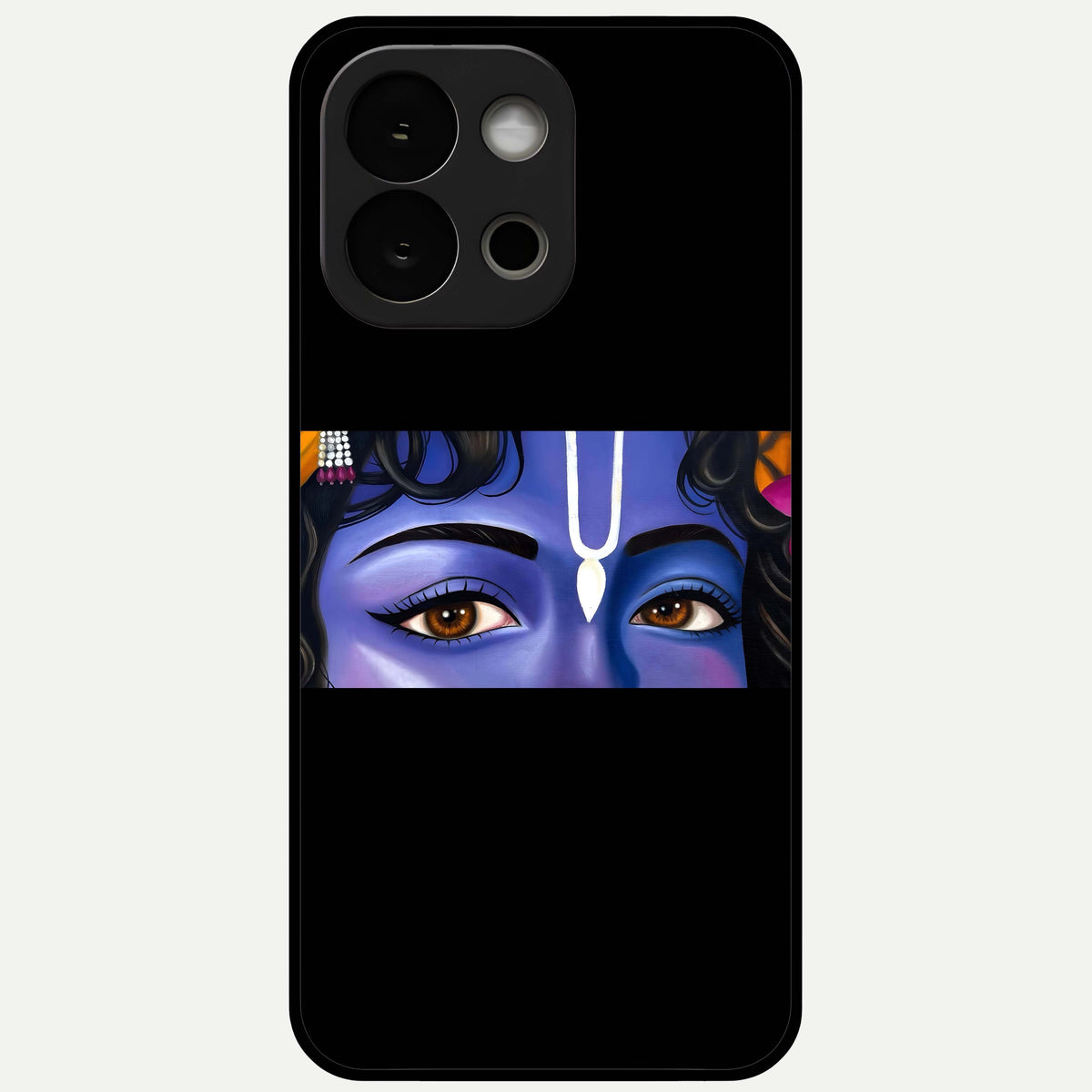  Krishna Eye Glass Case For OnePlus 13S back cover – full design glossy printed glass finish