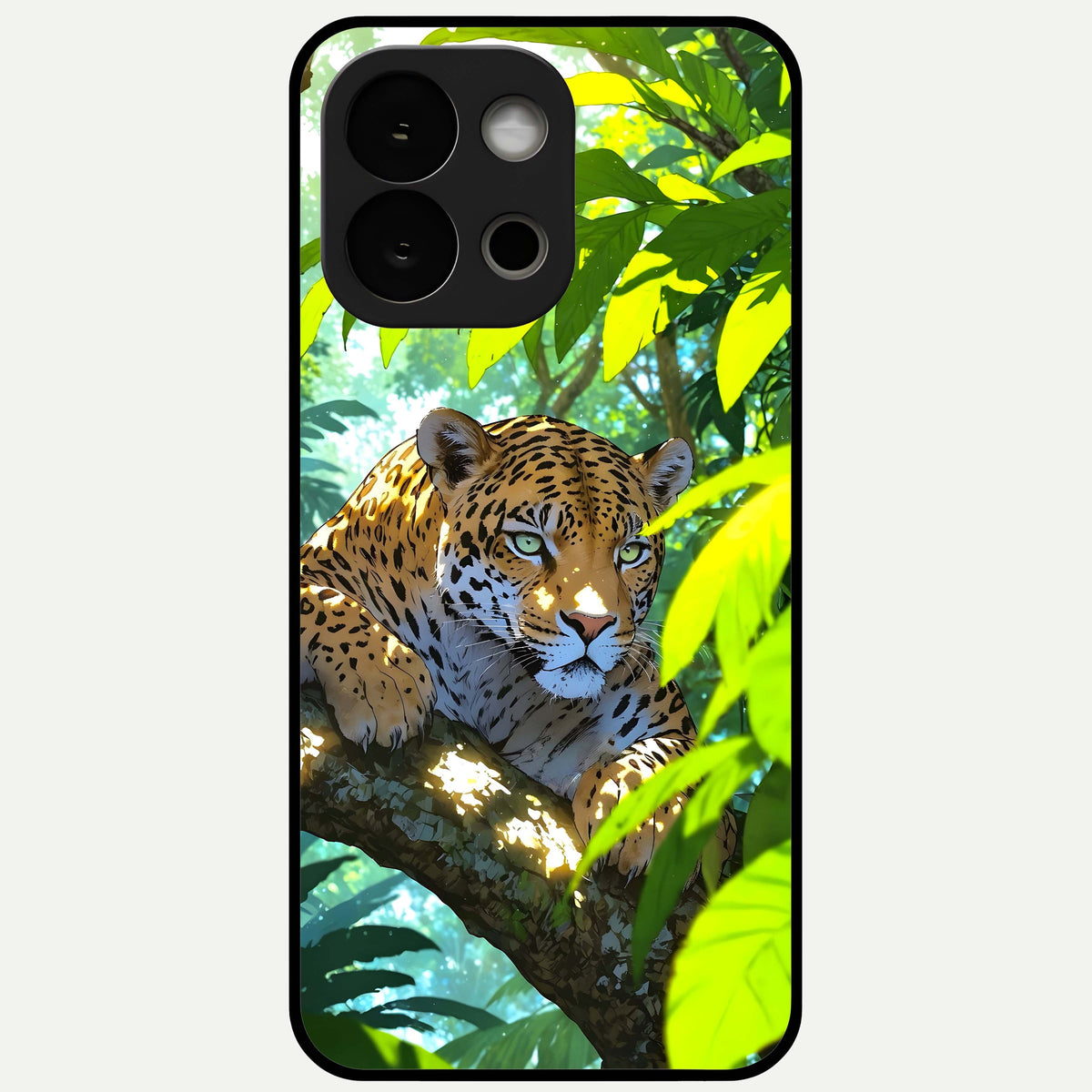  Leopard in Jungle Glass Case For OnePlus 13S back cover – full design glossy printed glass finish