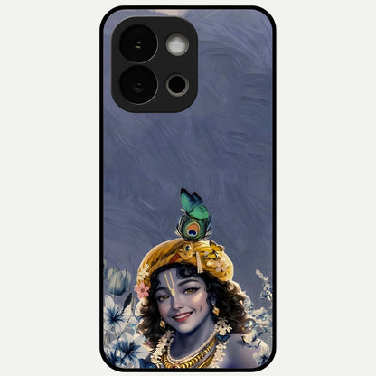  Lord Krishna Glass Case For OnePlus 13S back cover – full design glossy printed glass finish