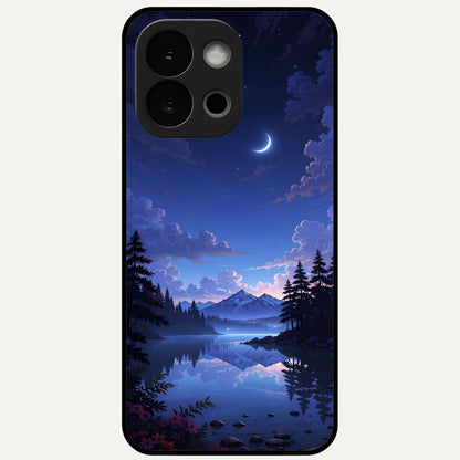  Midnight Lake Peace Glass Case For OnePlus 13S back cover – full design glossy printed glass finish