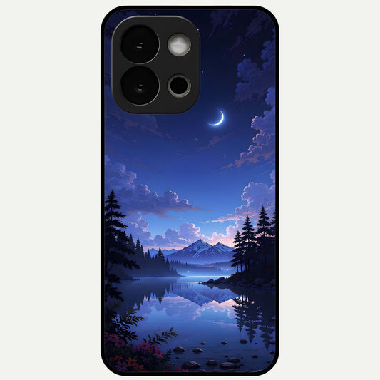  Midnight Lake Peace Glass Case For OnePlus 13S back cover – full design glossy printed glass finish
