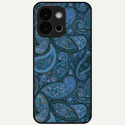  Midnight Paisley Glow Glass Case For OnePlus 13S back cover – full design glossy printed glass finish