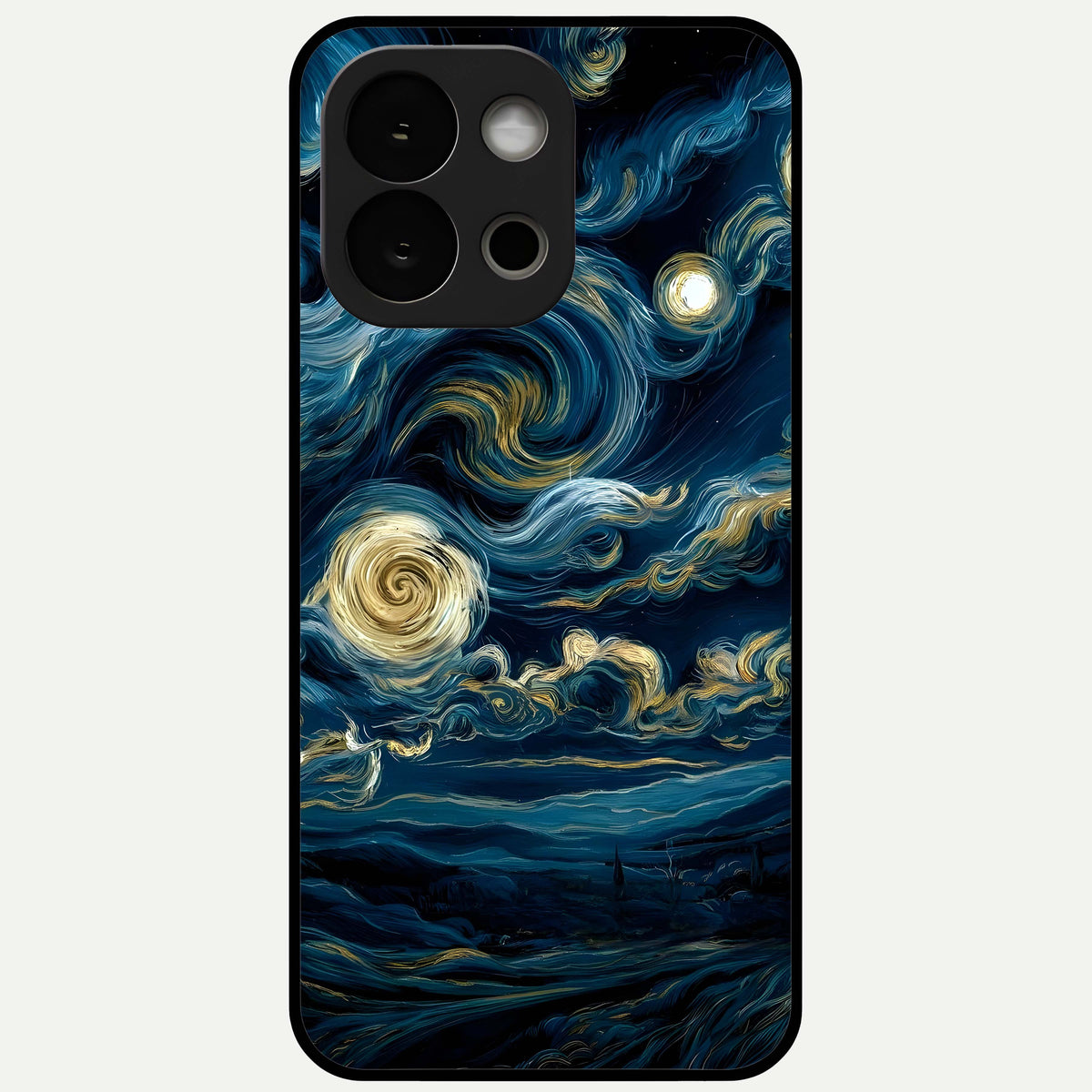  Midnight Sky Whirl Glass Case For OnePlus 13S back cover – full design glossy printed glass finish