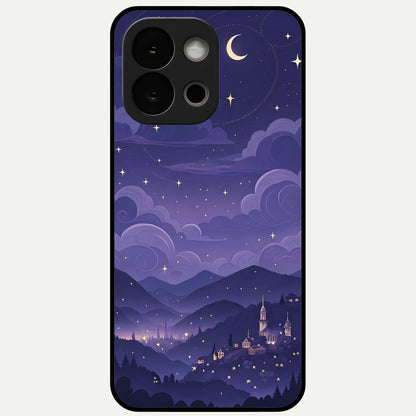 Minimal Night View Glass Case For OnePlus 13S back cover – full design glossy printed glass finish