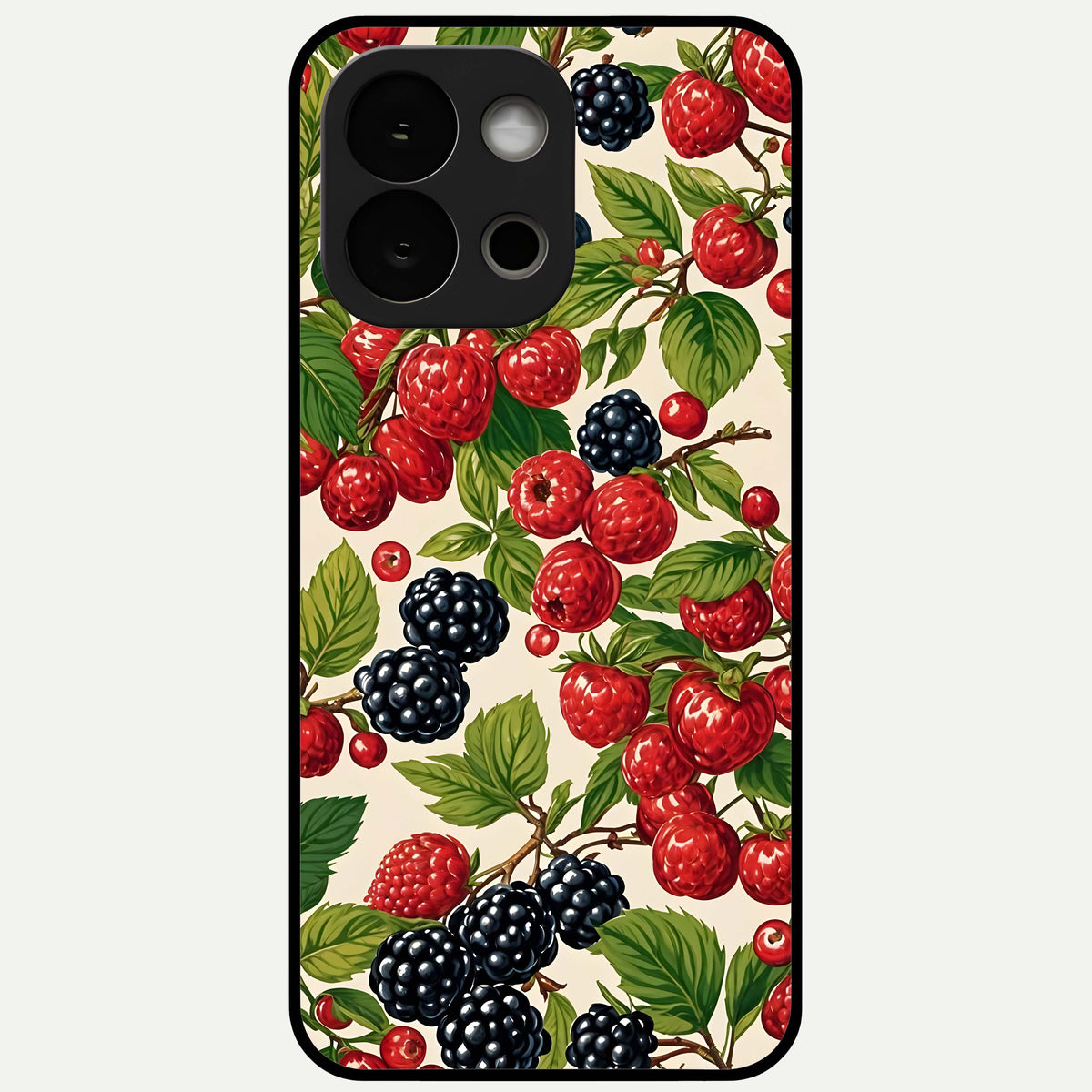  Mixed Berry Collage Glass Case For OnePlus 13S back cover – full design glossy printed glass finish