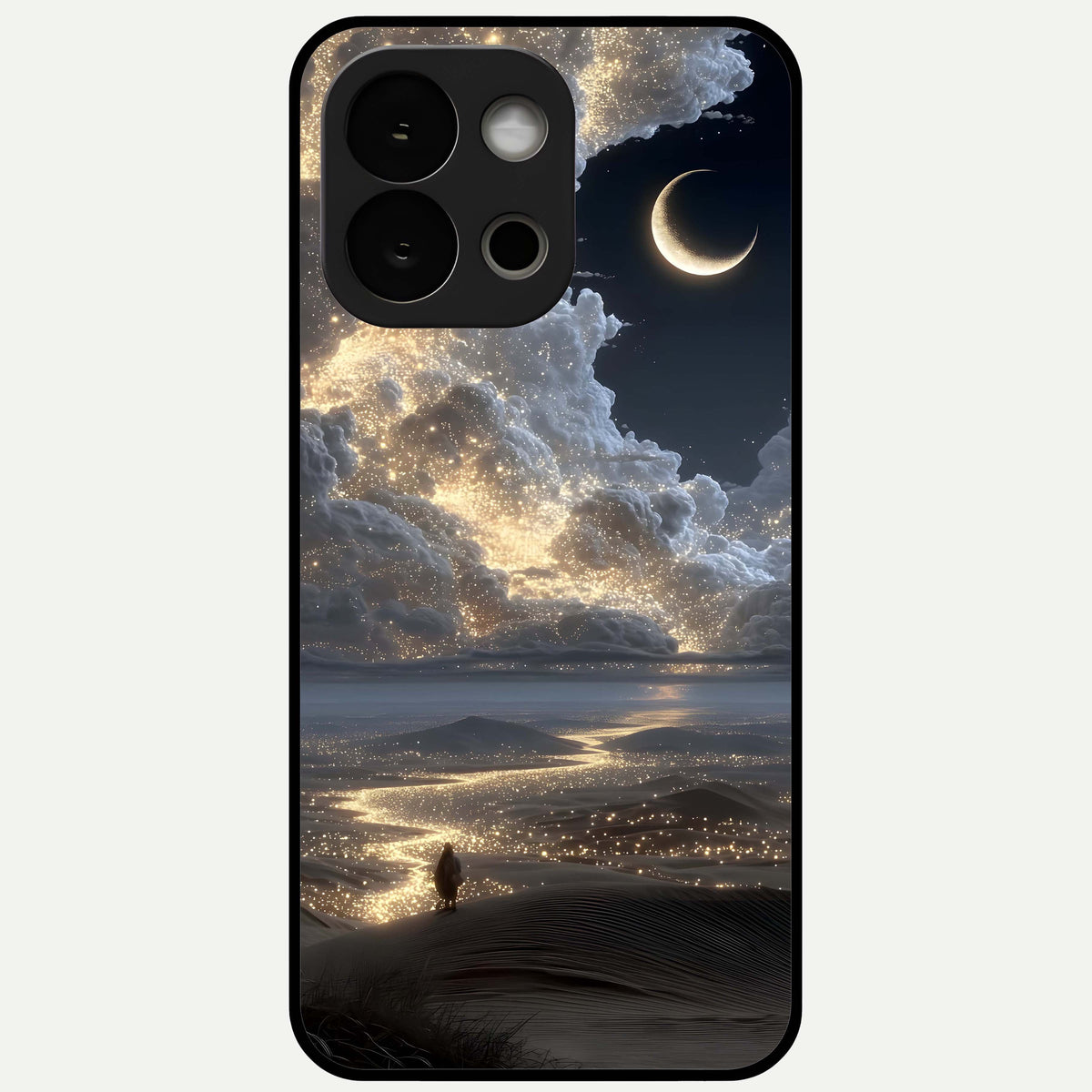  Moonlight Spark Path Glass Case For OnePlus 13S back cover – full design glossy printed glass finish