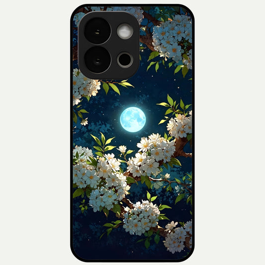  Moonlit Blossom Dream Glass Case For OnePlus 13S back cover – full design glossy printed glass finish