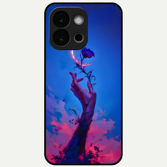  Mystic Hand Glass Case For OnePlus 13S back cover – full design glossy printed glass finish