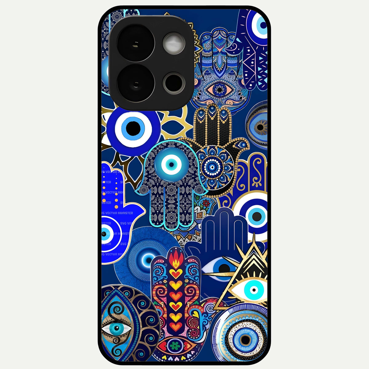 Mystic Palm Guard Glass Case For OnePlus 13S back cover – full design glossy printed glass finish