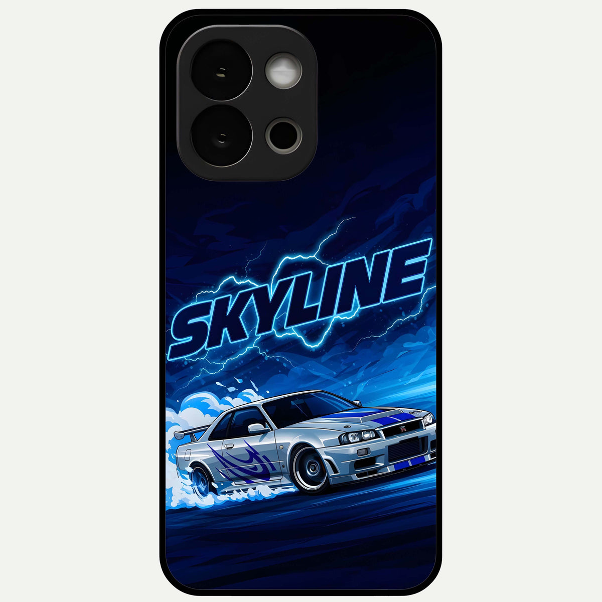  Neon Drift Beast Glass Case For OnePlus 13S back cover – full design glossy printed glass finish