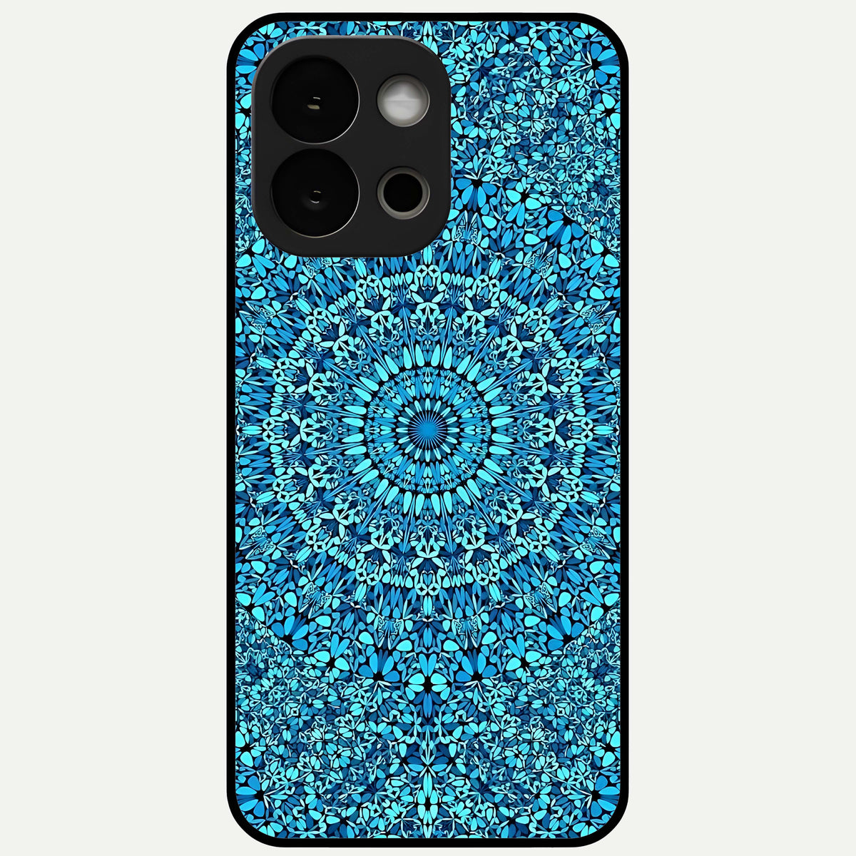  Ocean Bloom Mandala Glass Case For OnePlus 13S back cover – full design glossy printed glass finish