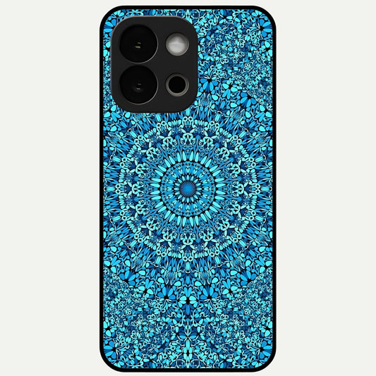  Ocean Bloom Mandala Glass Case For OnePlus 13S back cover – full design glossy printed glass finish