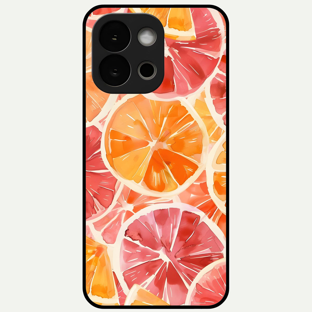  Orange Fruits Pattern Glass Case For OnePlus 13S back cover – full design glossy printed glass finish