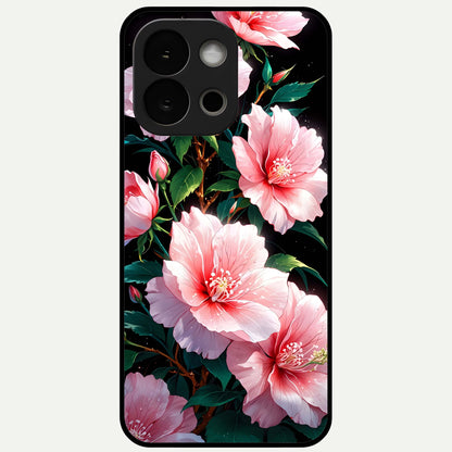 Peach Flower Glass Case For OnePlus 13S back cover – full design glossy printed glass finish