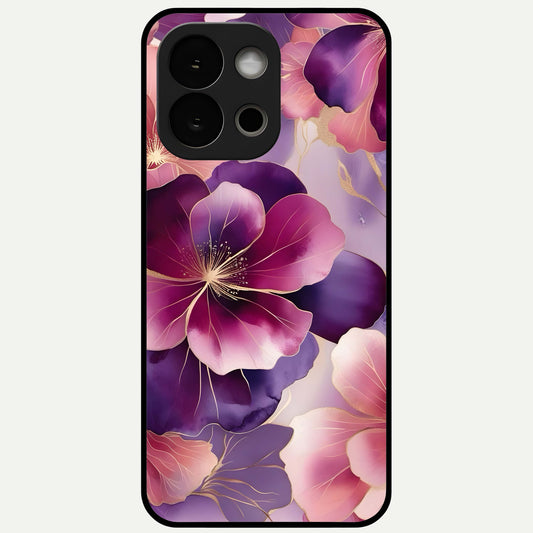  Pink Bouquet Florals Glass Case For OnePlus 13S back cover – full design glossy printed glass finish