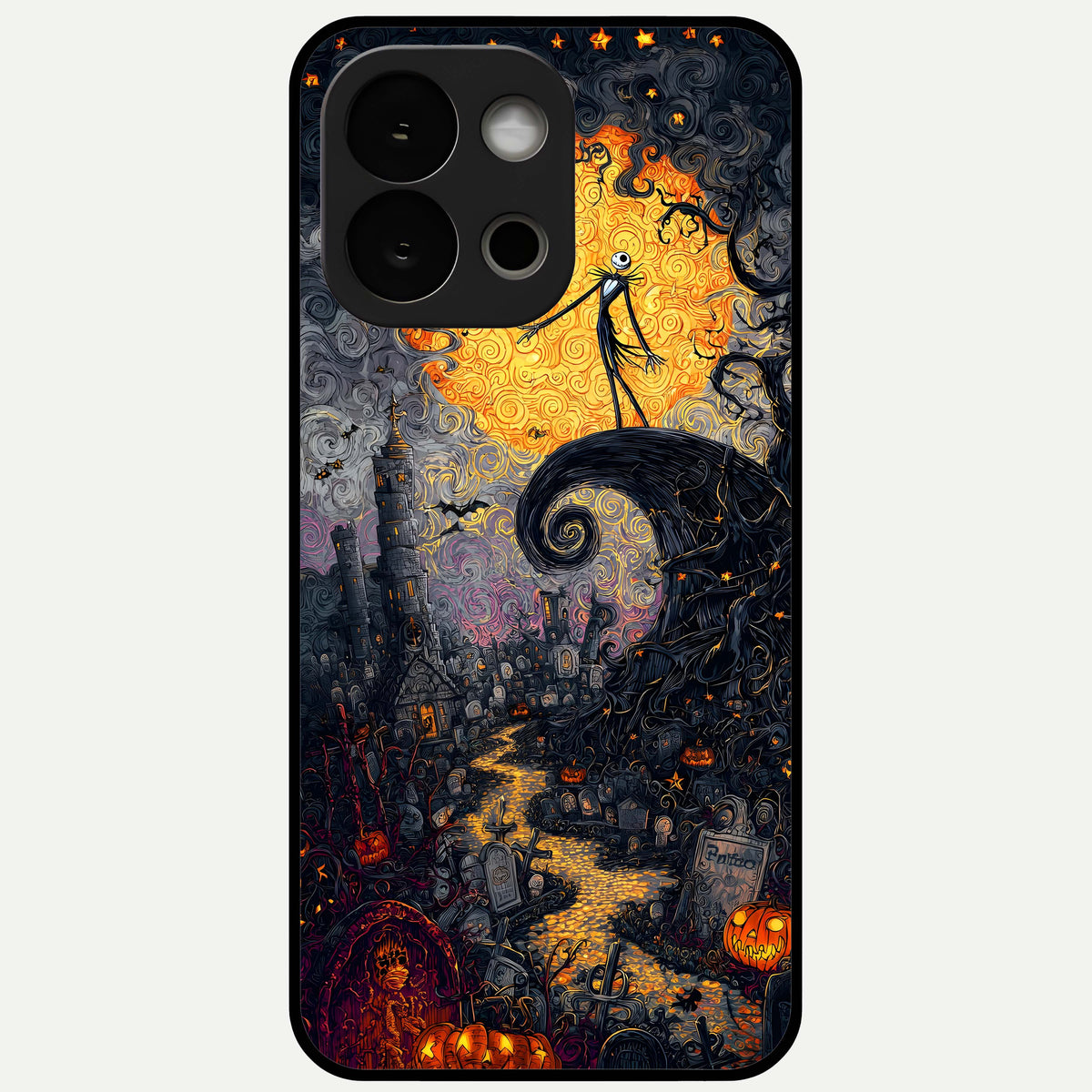  Pumpkin Moonlight Tale Glass Case For OnePlus 13S back cover – full design glossy printed glass finish