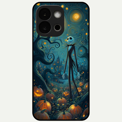  Pumpkin Moon Night Glass Case For OnePlus 13S back cover – full design glossy printed glass finish