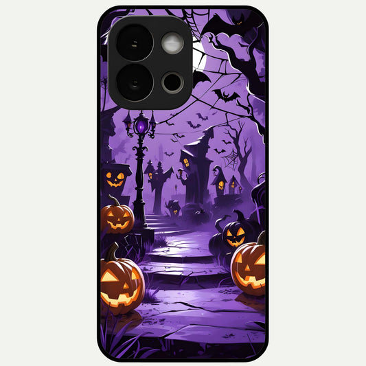  Pumpkin Patch Halloween Glass Case For OnePlus 13S back cover – full design glossy printed glass finish