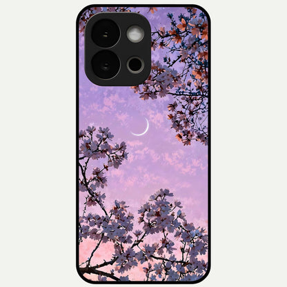  Purple Serenity Moon Glass Case For OnePlus 13S back cover – full design glossy printed glass finish