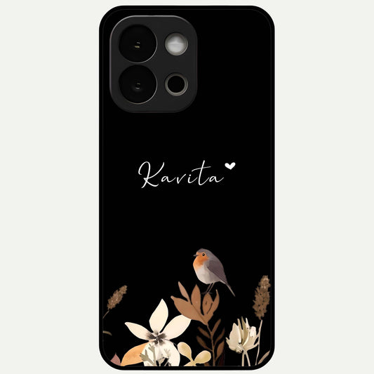  Quiet Garden Tune Custom Name Glass Case For OnePlus 13S back cover – full design glossy printed glass finish