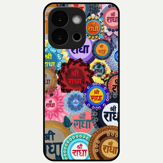  Radha Divine Bloom Glass Case For OnePlus 13S back cover – full design glossy printed glass finish