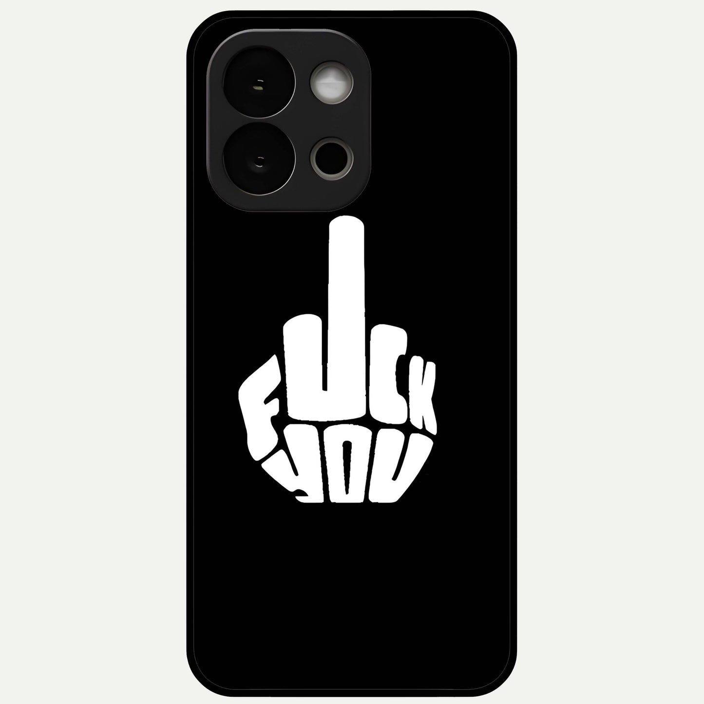 Rebel Mode On Glass Case captured at a warm angle highlighting edgy contrast, gloss, and edge clarity.