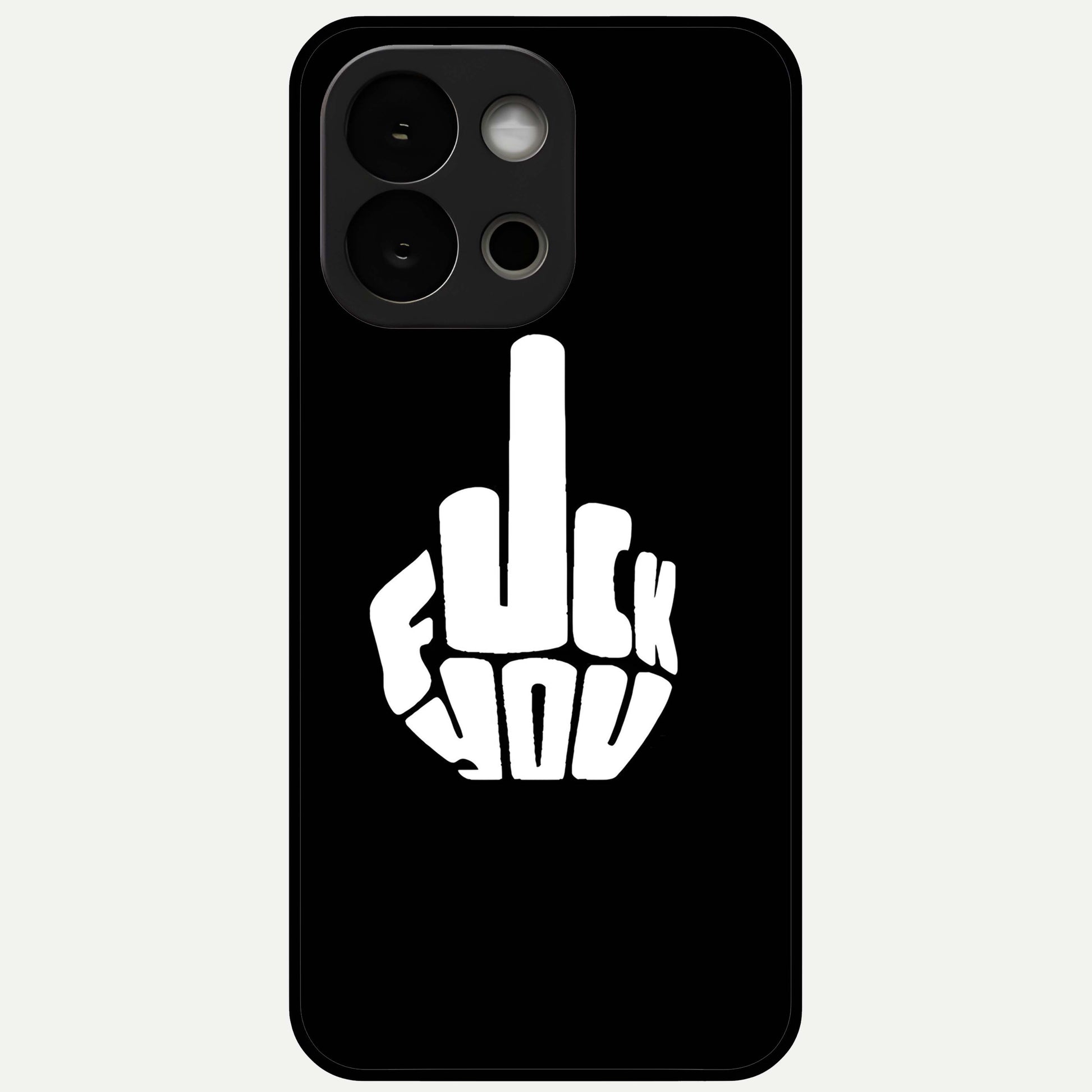 Rebel Mode On Glass Case captured at a warm angle highlighting edgy contrast, gloss, and edge clarity.