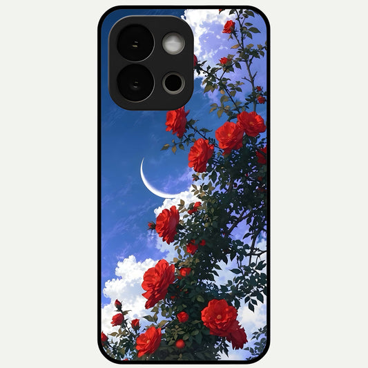  Rose Drift Flowers Glass Case For OnePlus 13S back cover – full design glossy printed glass finish