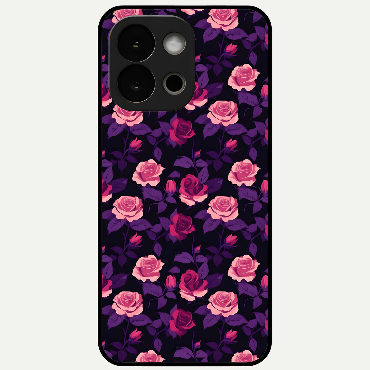  Rose Garden Twilight Glass Case For OnePlus 13S back cover – full design glossy printed glass finish