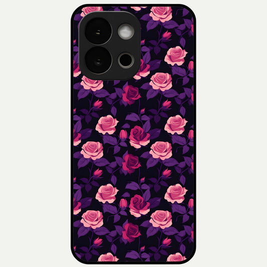  Rose Garden Twilight Glass Case For OnePlus 13S back cover – full design glossy printed glass finish