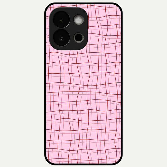  Soft Grid Bliss Glass Case For OnePlus 13S back cover – full design glossy printed glass finish