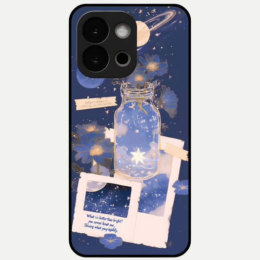  Starlit Cosmic Jar Glass Case For OnePlus 13S back cover – full design glossy printed glass finish