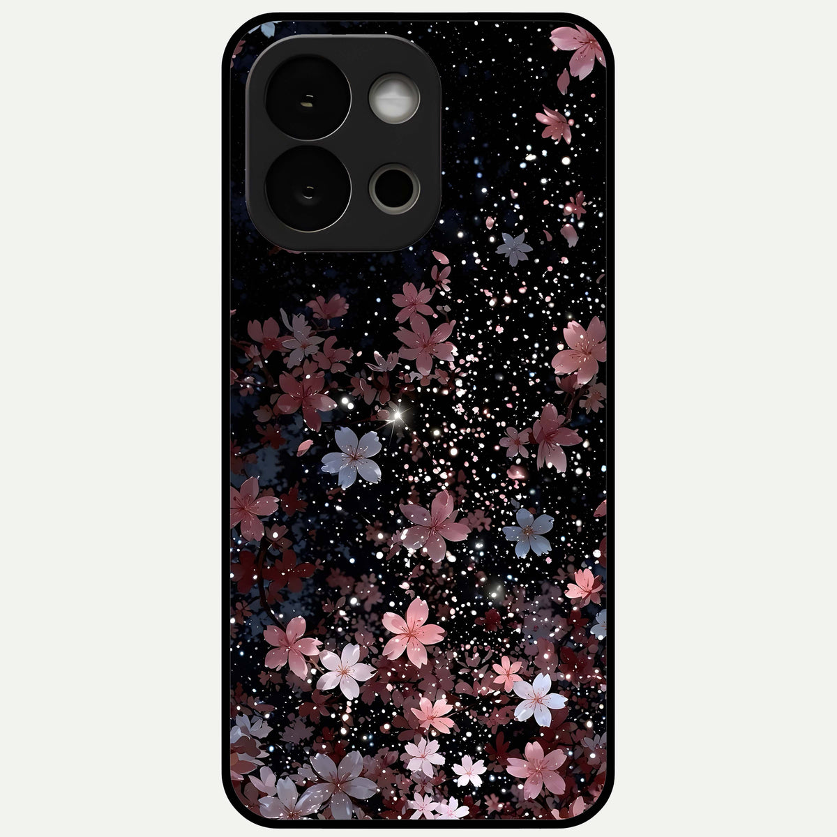  Starlit Flower Dreams Glass Case For OnePlus 13S back cover – full design glossy printed glass finish