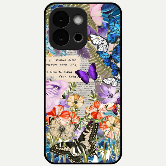  Storm Path Bloom Glass Case For OnePlus 13S back cover – full design glossy printed glass finish
