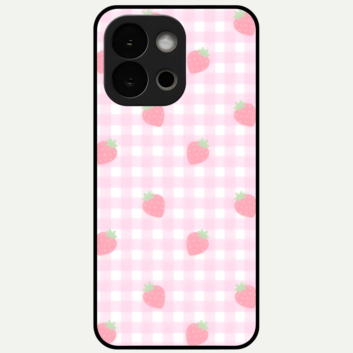  Strawberry Picnic Love Glass Case For OnePlus 13S back cover – full design glossy printed glass finish