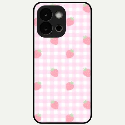  Strawberry Picnic Love Glass Case For OnePlus 13S back cover – full design glossy printed glass finish