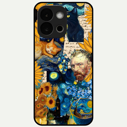  Sunflower Chic Mood Custom Name Glass Case For OnePlus 13S back cover – full design glossy printed glass finish