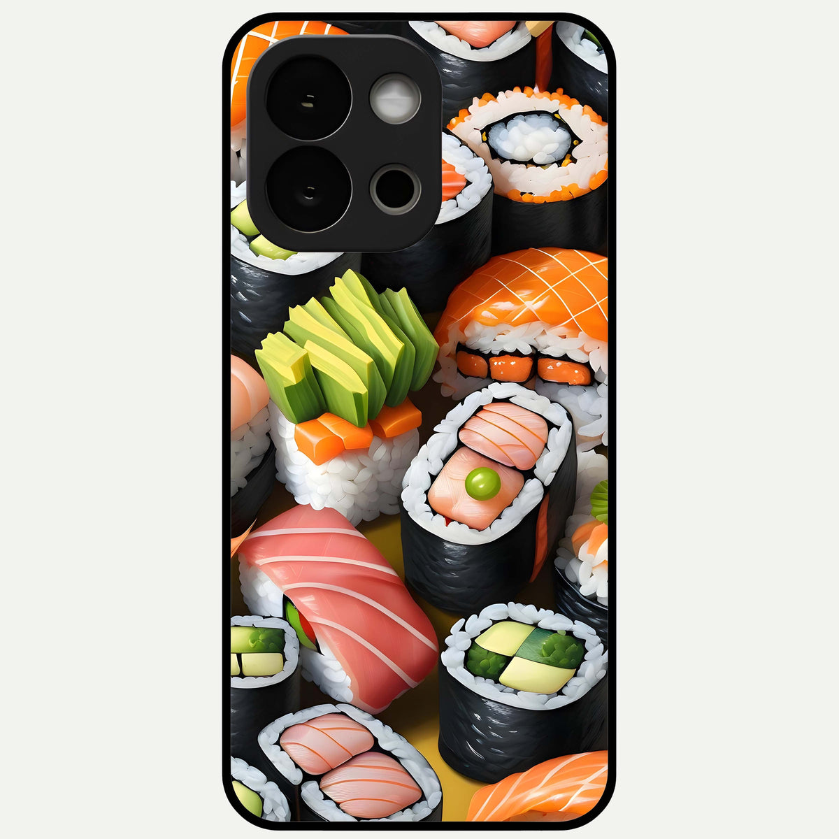  Sushi Food Pattern Glass Case For OnePlus 13S back cover – full design glossy printed glass finish