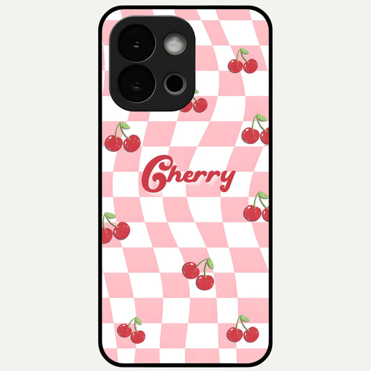  Sweet Cherry Vibes Glass Case For OnePlus 13S back cover – full design glossy printed glass finish