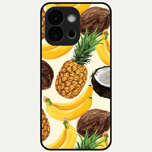  Tropical Fruit Mood Glass Case For OnePlus 13S back cover – full design glossy printed glass finish