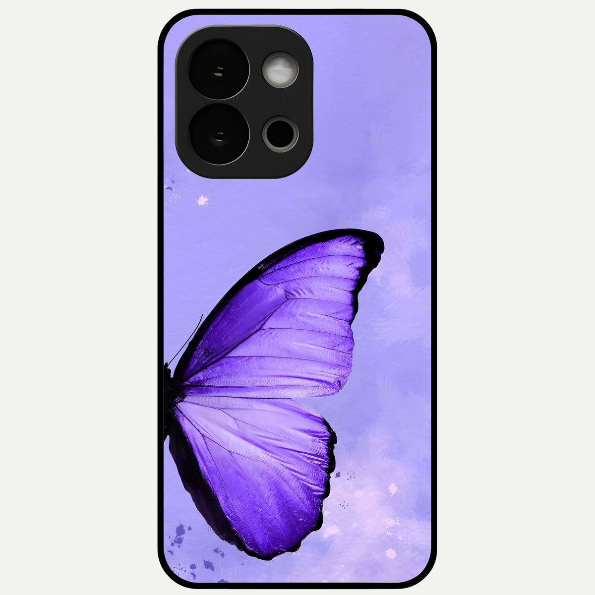  Violet Dream Wing Glass Case For OnePlus 13S back cover – full design glossy printed glass finish