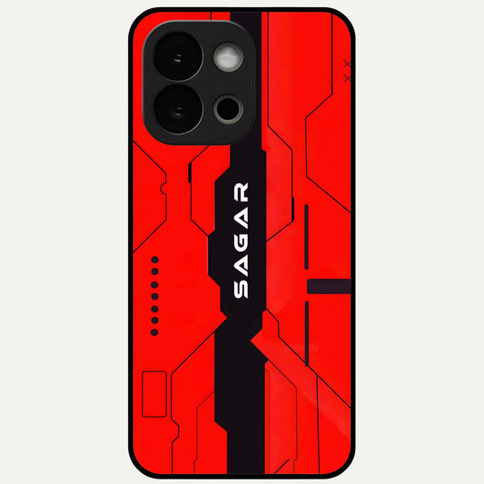  Voltage Rise CYBERPUNK Custom Name Glass Case For OnePlus 13S back cover – personalized glossy printed glass finish