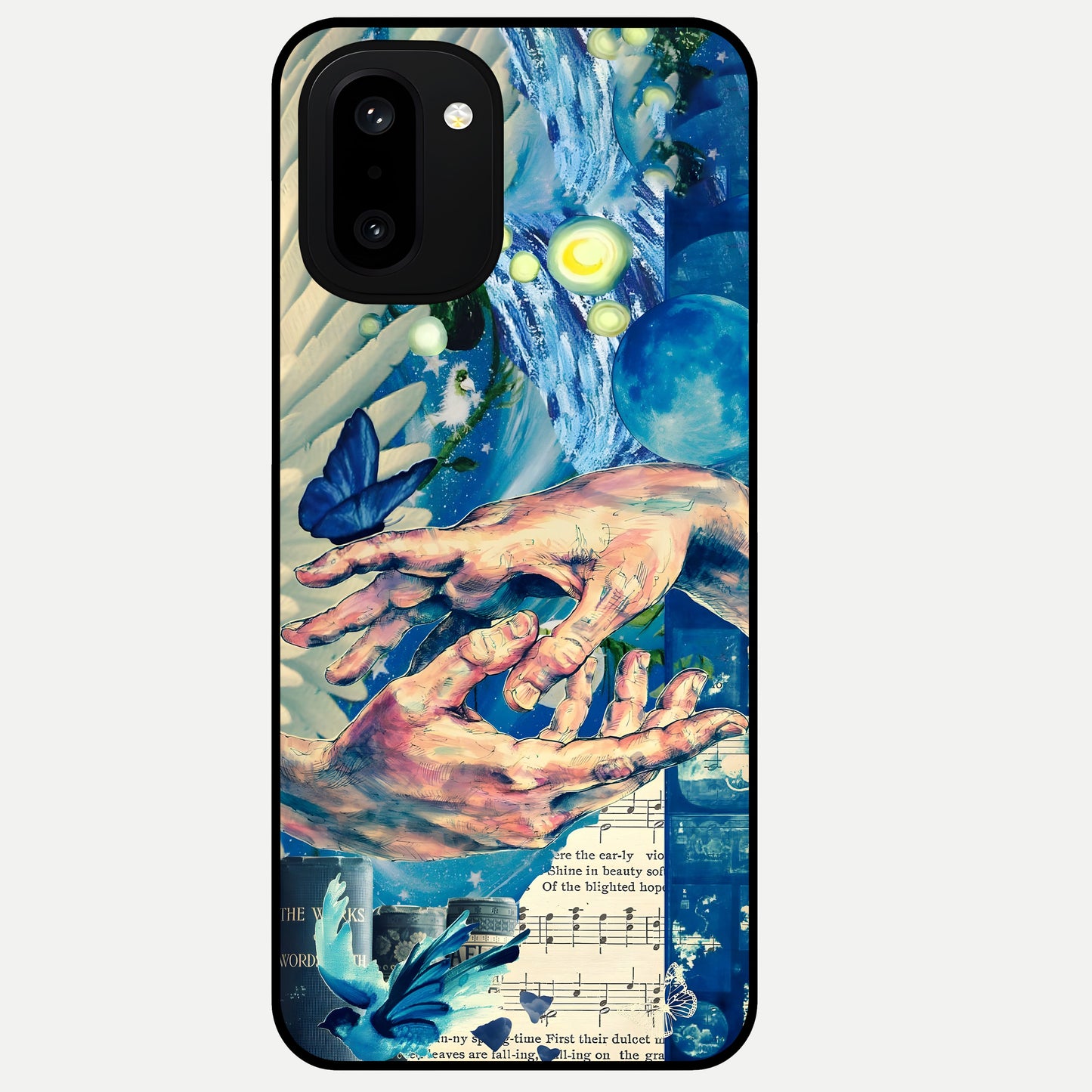  Aesthetic Divider Glass Case For Oneplus 15R back cover – full design glossy printed glass finish