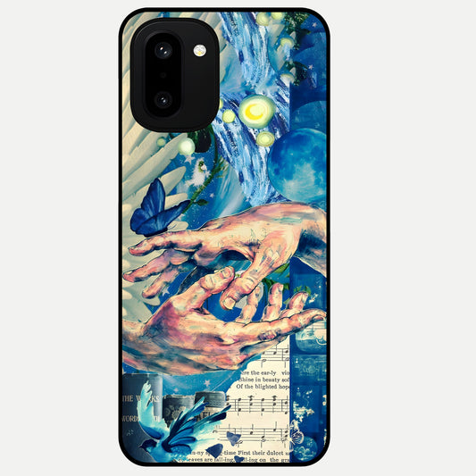  Aesthetic Divider Glass Case For Oneplus 15R back cover – full design glossy printed glass finish