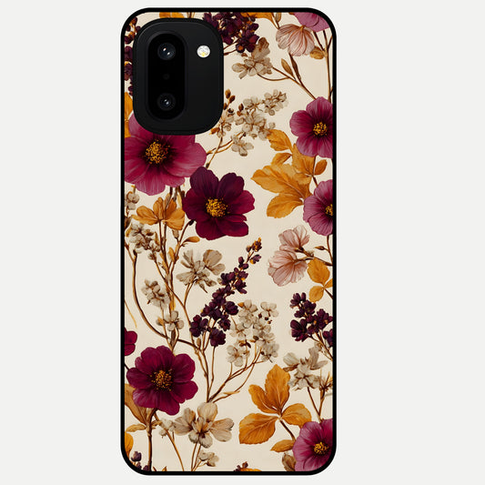  Autumn Wine Bloom Glass Case For Oneplus 15R back cover – full design glossy printed glass finish